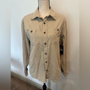 Surf & Swim Co. Explorer Overshirt Corduroy Cement Colour SZ M  Button Front NWT